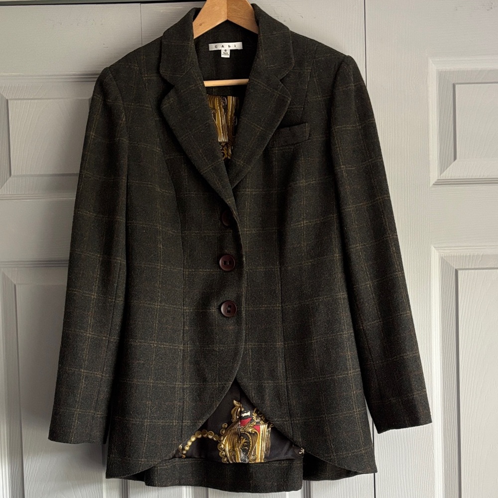 Cabi Vintage Wool Blend Blazer Size 6 8